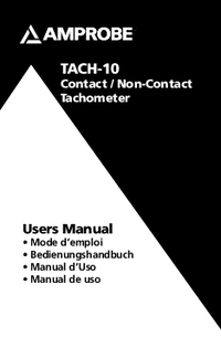 Thumbnail of document Manual - TACH-10 Contact and Non-Contact Tachometer